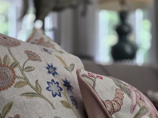 Embroidered cushion in fable linen in woodland Embroidered Cushion In Fable Linen In Woodland -Andrew Martin Store 1093024 80d4f20cdf35519caf9d96ace2ba6450