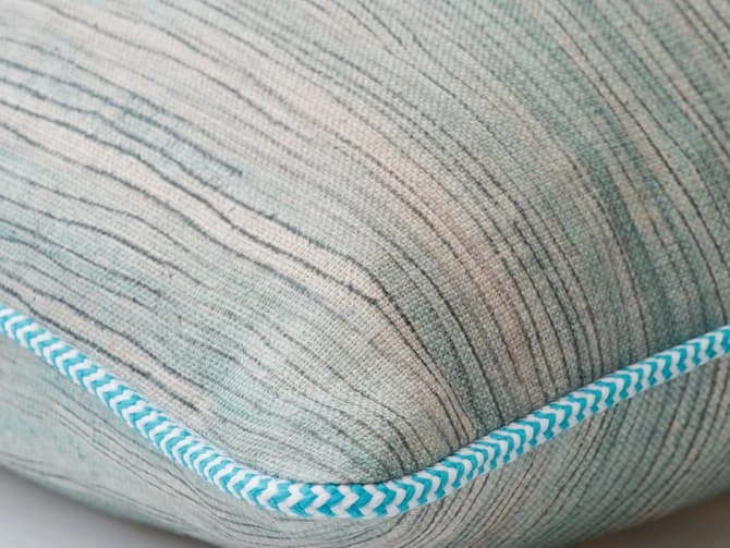 Cushion in soft blue brush marks Cushion In Soft Blue Brush Marks -Andrew Martin Store 1095475 puff rain cushion corner sml