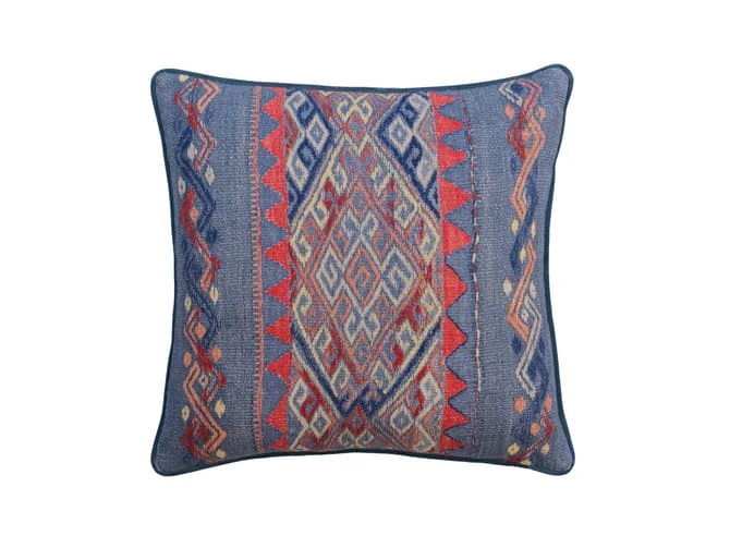 Cushion with intricate print in denim Cushion With Intricate Print In Denim -Andrew Martin Store 1095731 frida denim cushion sml