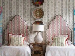 Cushion In Vivid Green Stripes -Andrew Martin Store 1095908 hearty periwinkle wallpaper headboards in flow pink cushions in hearty denim emerald zen table lamp sml