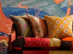 Striking Patterned Cushion -Andrew Martin Store 1095966 rufus stone wallpaper regal sofa morrocan bobbin sunshine diego charcoal freida sunset donatello armoire lifestyle 2 sml
