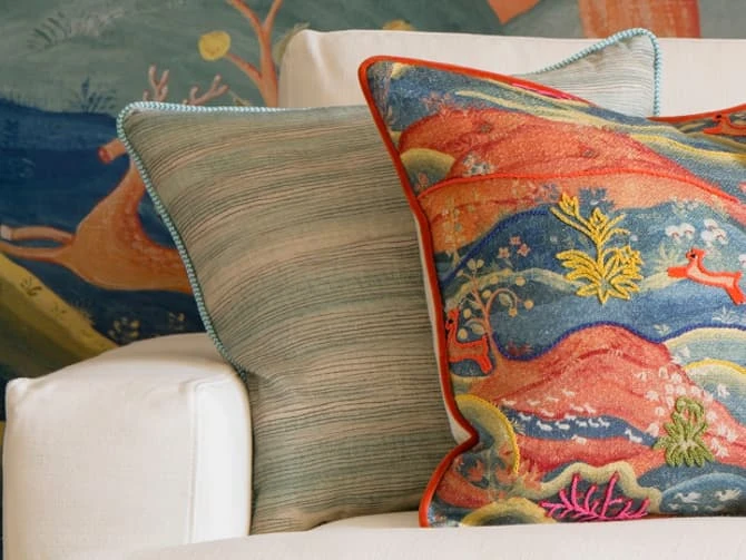 Cushion in soft blue brush marks Cushion In Soft Blue Brush Marks -Andrew Martin Store 1095987 ru72f7 1