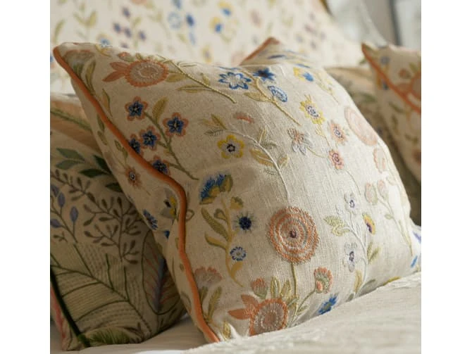 Embroidered cushion in fable linen in woodland Embroidered Cushion In Fable Linen In Woodland -Andrew Martin Store 128358 fable woodland cushion lifestylesml