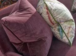 Embroidered Cushion In Spirit Linen In Sunset -Andrew Martin Store 128397 medici fig lifestyle and forest multi cushion sml