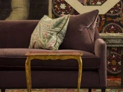 Embroidered Cushion In Spirit Linen In Sunset -Andrew Martin Store 128414 artemis sofa in medici fig spirit sunset cushion ember yurt backdrop wolfgang mirror lifestyle sml