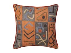 Strong Geometric Cushion In Chocolate