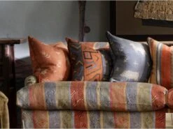 Strong Geometric Cushion In Chocolate -Andrew Martin Store 138476 lady may isthmus brick green raffles coffee table mythical land summer storm argonaut cushions lg