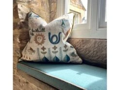 Embroidered Cushion In Scout Linen In Forest -Andrew Martin Store 141189 cushion
