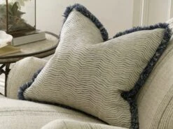 Cushion With Wavy Print In Denim -Andrew Martin Store 141556 canalasso denim fb cocktl mos mule cushion sml