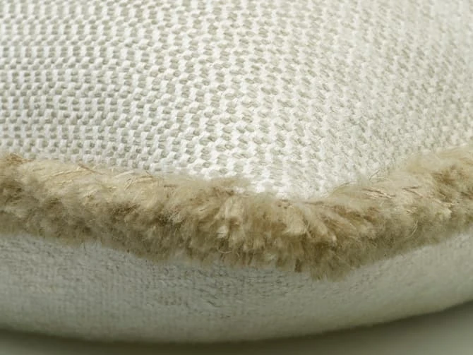 Two-tone herringbone cushion in ecru Two-tone Herringbone Cushion In Ecru -Andrew Martin Store 141646 sanremo ecru cushion cocktail white rusian trim corner sml