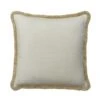 Two-tone Herringbone Cushion In Ecru