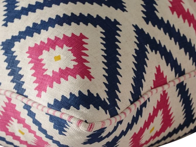 Bold geometric cushion Bold Geometric Cushion -Andrew Martin Store 1886 glacier paradise cushion detail acc2834