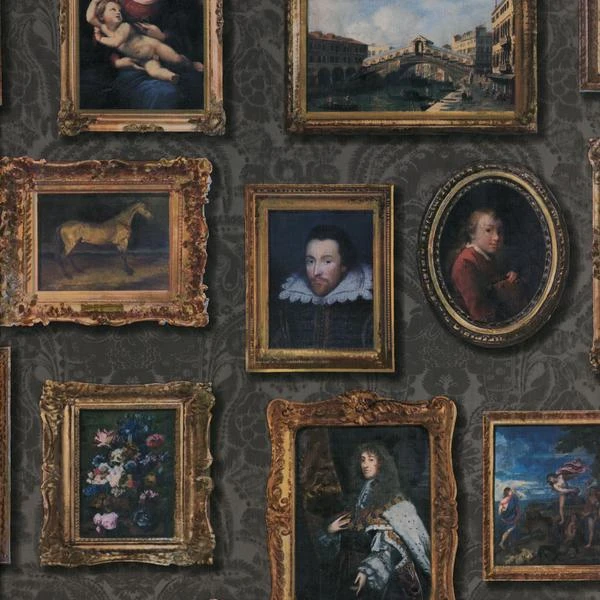 Gallery Wallpaper - Charcoal Wallpaper Gallery Wallpaper - Charcoal Wallpaper -Andrew Martin Store 205034 wallpaper gallery wallpaper flat shot full repeat