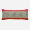 Pampas Teal Rectangle Cushion