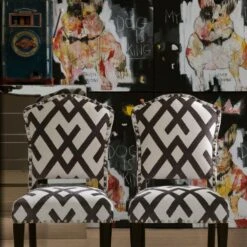 Fitzroy Grey Fabric -Andrew Martin Store 215223 bacall dining chairs in fitzroy grey fabric