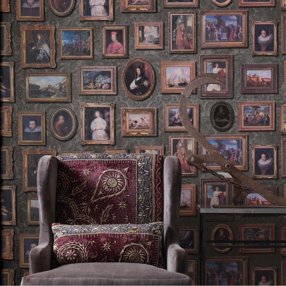 Gallery Wallpaper - Charcoal Wallpaper Gallery Wallpaper - Charcoal Wallpaper -Andrew Martin Store 215236 andrew martin museum wallpaper gallery charcoal wallpaper