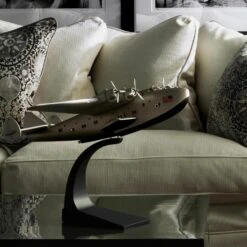 Westbourne Ivory Fabric -Andrew Martin Store 215570 egerton sofa in westbourne ivory with cushions in iznik charcoal