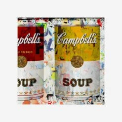 Campbell's Soup Canvas Artwork, Blue + Red + Yellow 2 Campbell's Soup Canvas Artwork, Blue + Red + Yellow -Andrew Martin Store 217707 campbell s soup canvas blue red yellow