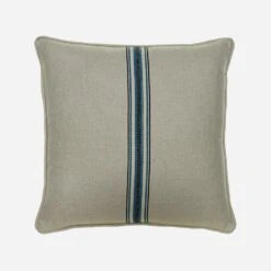 Hedgerow Medal Stripe Navy Tape Cushion