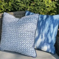 Audley Navy Outdoor Cushion -Andrew Martin Store 250037 audley apulia navy outdoor cushions