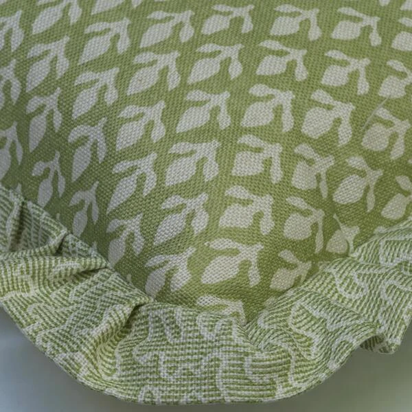 Bud Ruffle Leaf Cushion Bud Ruffle Leaf Cushion -Andrew Martin Store 261006 bud leaf ruffle detail