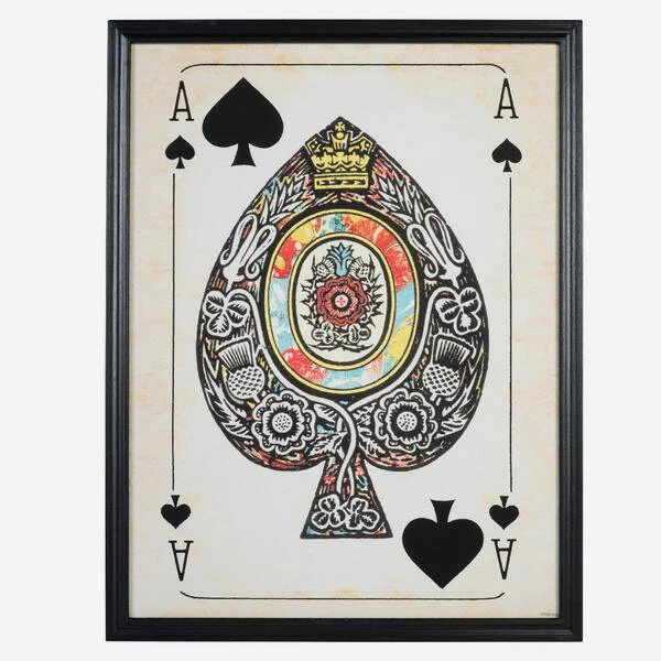 Cards Aces Spades Print Cards Aces Spades Print -Andrew Martin Store 274258 cards aces spades 100x130 art blk wd 1