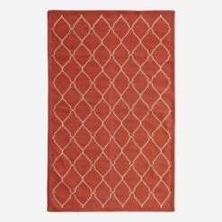 Trellis Orange Rug