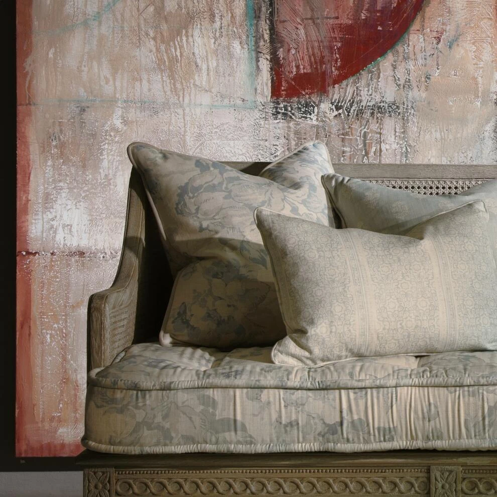 Midsummer Faded Blue Cushion Midsummer Faded Blue Cushion -Andrew Martin Store 346316 peony cloud mayfly cloud buttercup duck egg lifestyle