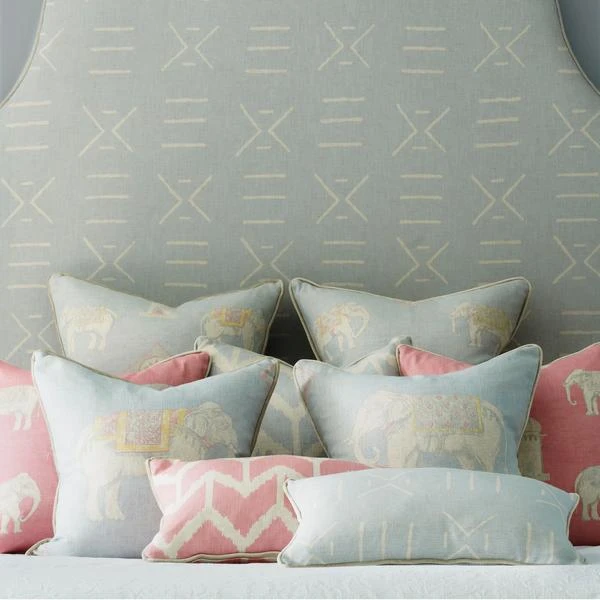 Togo Pink Cushion Togo Pink Cushion -Andrew Martin Store 69222 chloe headboard in kongo powder with bolo powder bolo pink togo powder jumbo scatter cushions and togo pink and kongo powder bolster cushions