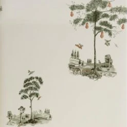 Pear Tree Graphite Wallpaper