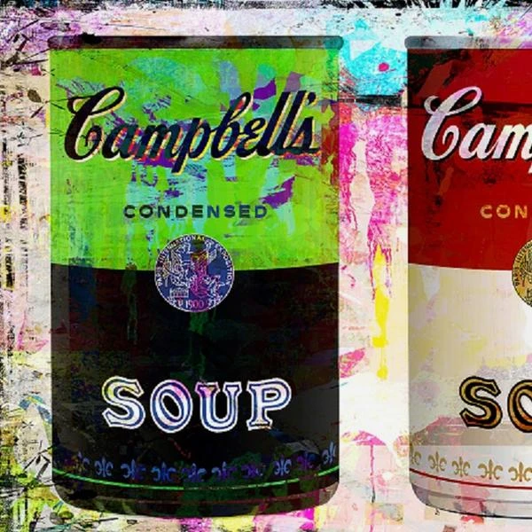 Campbell's Soup Canvas Artwork, Green + Red + Purple Campbell's Soup Canvas Artwork, Green + Red + Purple -Andrew Martin Store 94887 campbell s soup green red purple canvas artwork