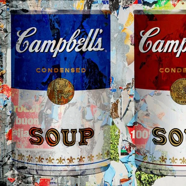 Campbell's Soup Canvas Artwork, Blue + Red + Yellow Campbell's Soup Canvas Artwork, Blue + Red + Yellow -Andrew Martin Store 96062 campbell s soup canvas blue red yellow